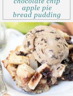 Chocolate Chip Apple Pie Bread Pudding Pinterest Image