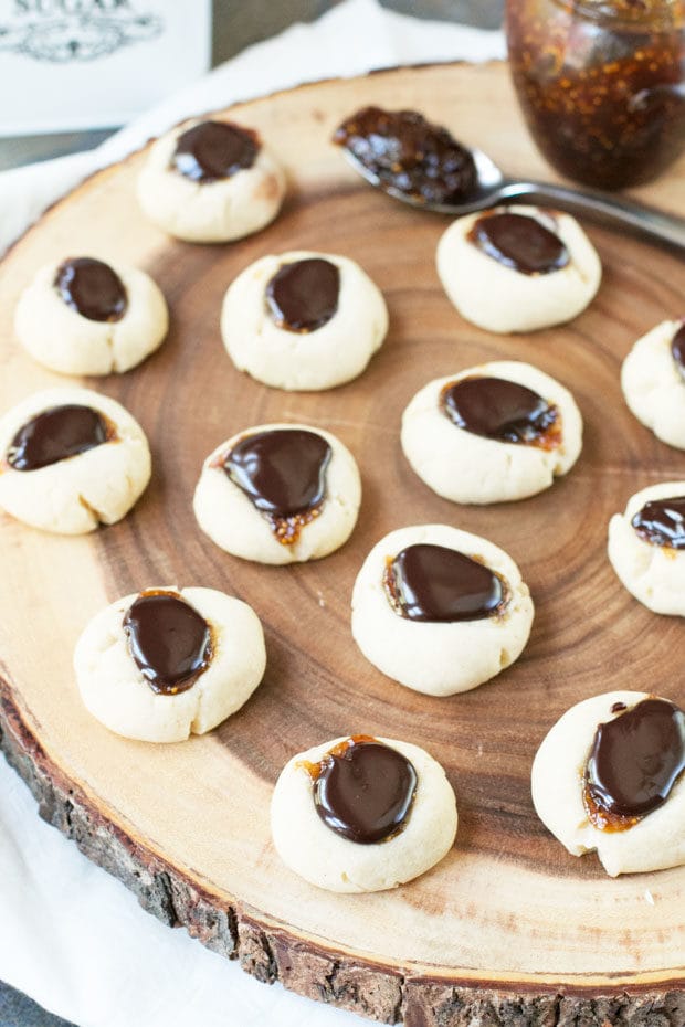 Chocolate Fig Thumbprint Cookies | cakenknife.com