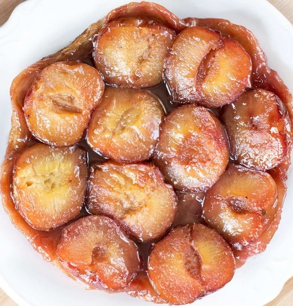 Plum Ginger Tart Tatin + A Le Creuset Giveaway! | cakenknife.com