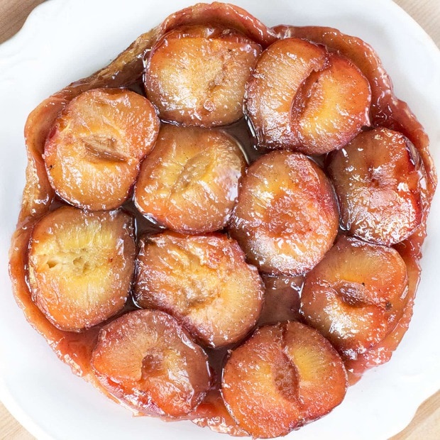 Plum Ginger Tart Tatin + A Le Creuset Giveaway! | cakenknife.com