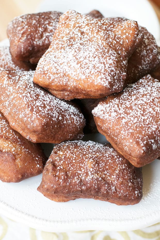 Pumpkin Spice Beignets with Salted Caramel Drizzle | cakenknife.com