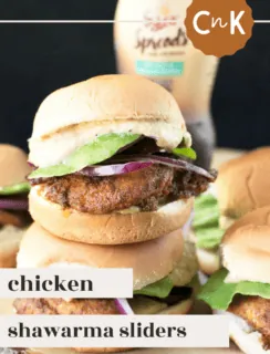 Chicken Shawarma Sliders Pinterest Image