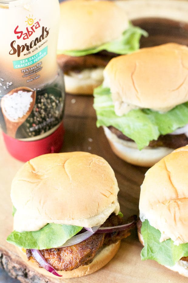 Chicken Shawarma Sliders with Sabra Spreads! | cakenknife.com