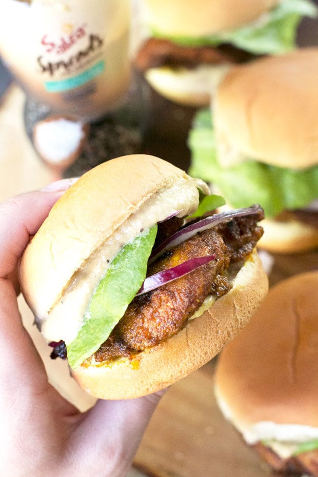 Chicken Shawarma Sliders with Sabra Spreads! | cakenknife.com