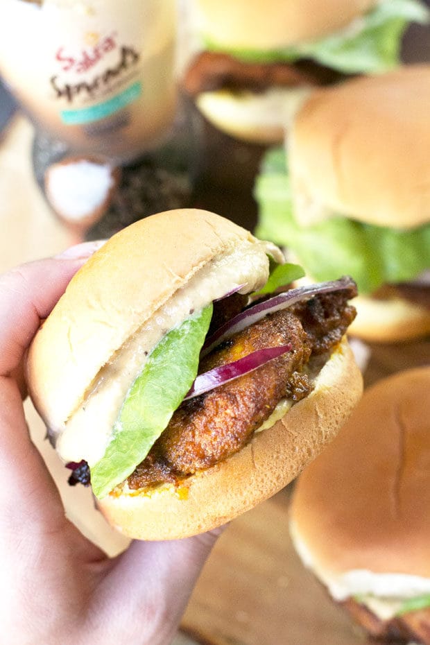 Chicken Shawarma Sliders with Sabra Spreads! | cakenknife.com