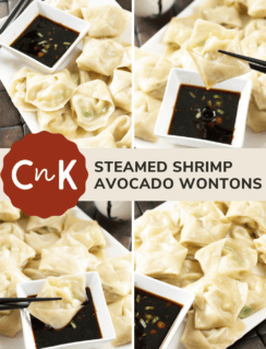Steamed Shrimp Avocado Wontons Pinterest Image