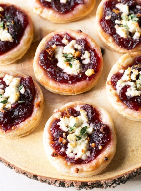 Cranberry Goat Cheese Tarts | cakenknife.com