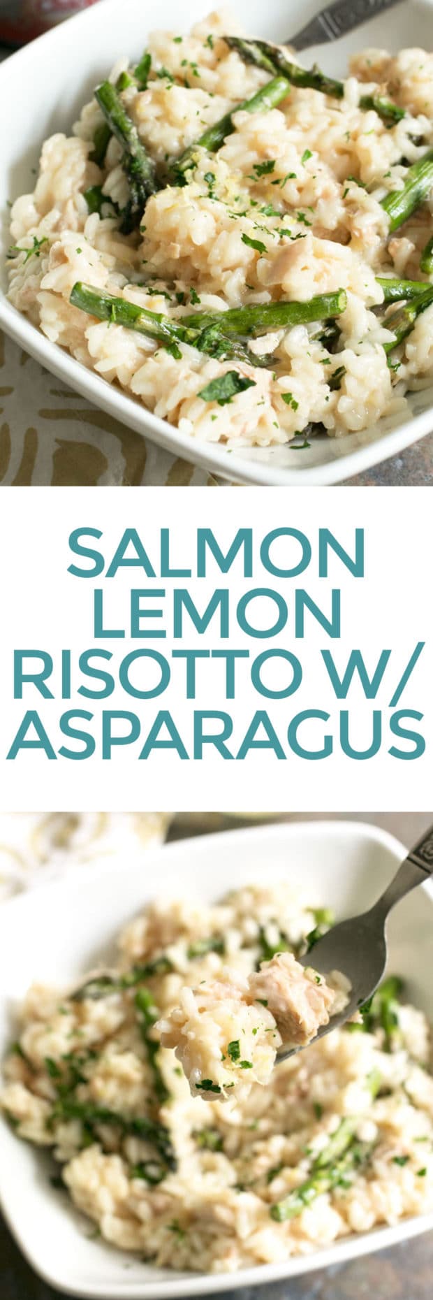 Salmon Lemon Risotto with Asparagus | cakenknife.com