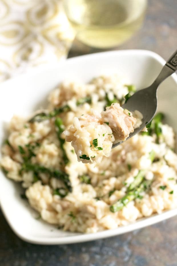 Salmon Lemon Risotto with Asparagus | cakenknife.com