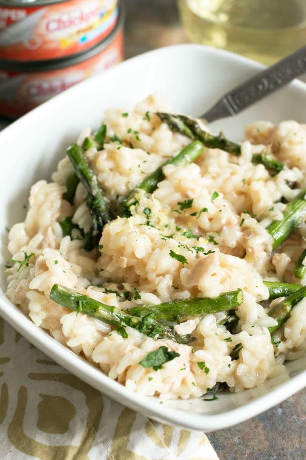 Salmon Lemon Risotto with Asparagus | cakenknife.com