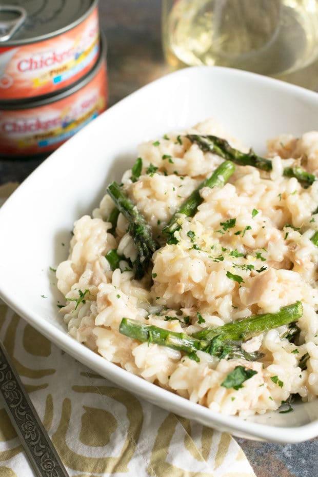 Salmon Lemon Risotto with Asparagus | cakenknife.com