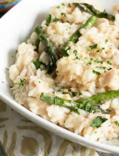 Salmon Lemon Risotto with Asparagus | cakenknife.com