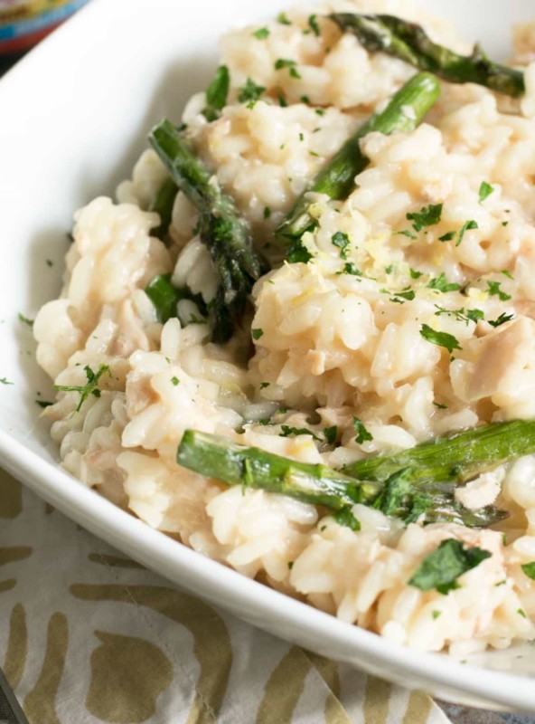 Salmon Lemon Risotto with Asparagus | cakenknife.com