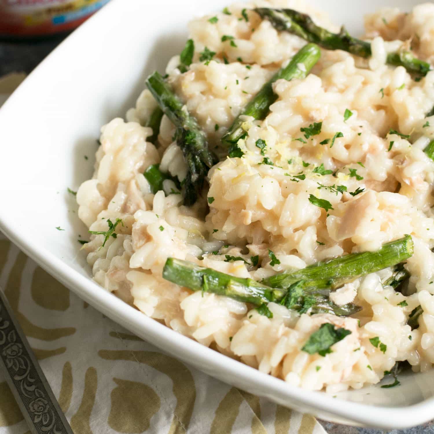 Salmon Lemon Risotto with Asparagus | cakenknife.com