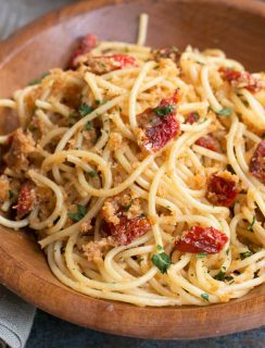 Thug Kitchen 101's Sun-Dried Tomato Carbonara | cakenknife.com