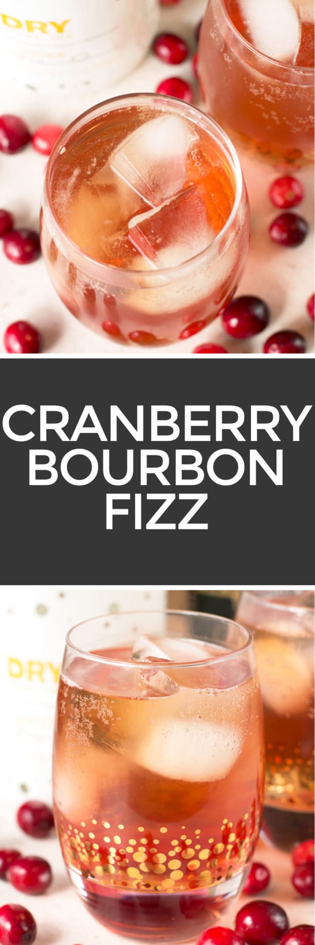 Cranberry Ginger Bourbon Fizz | cakenknife.com