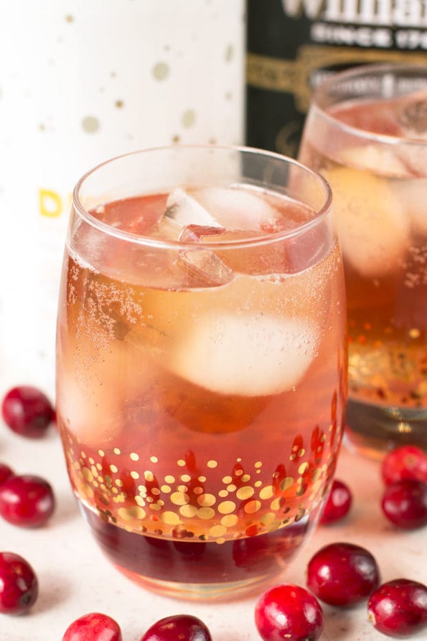 Cranberry Ginger Bourbon Fizz | cakenknife.com