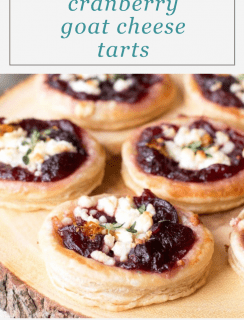 Cranberry Goat Cheese Tarts Pinterest Image