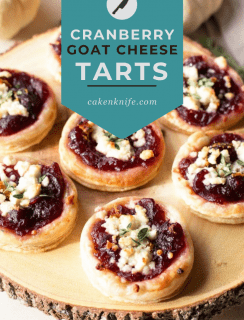 Cranberry Goat Cheese Tarts Pinterest Graphic