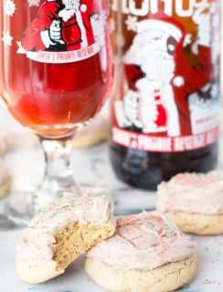 Christmas Ale Sugar Cookies with Spiced Buttercream Frosting | cakenknife.com