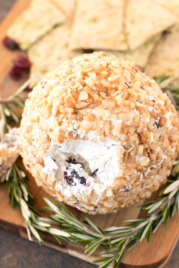 Cranberry Walnut Goat Cheese Ball - Last Minute Thanksgiving Recipes