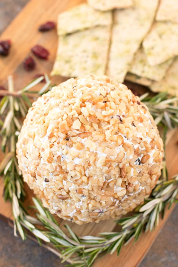 Cranberry Walnut Goat Cheese Ball | cakenknife.com