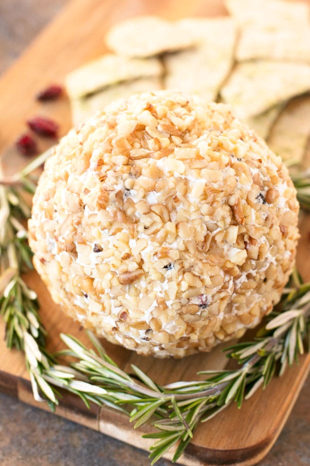 Cranberry Walnut Goat Cheese Ball | cakenknife.com