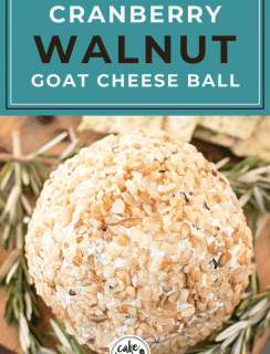 Cranberry Walnut Goat Cheese Ball Pinterest Image