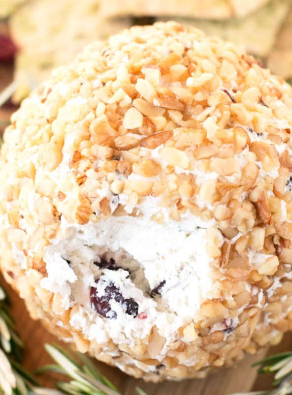 Cranberry Walnut Goat Cheese Ball | cakenknife.com