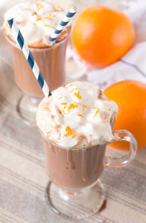 Hot Orange Mocha Cocktail with Espresso Whipped Cream | cakenknife.com