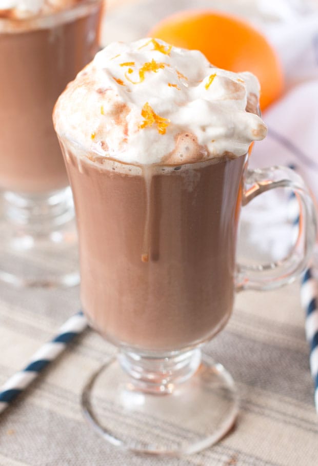 Hot Orange Mocha Cocktail with Espresso Whipped Cream | cakenknife.com