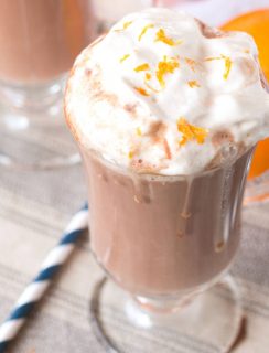 Hot Orange Mocha Cocktail with Espresso Whipped Cream | cakenknife.com