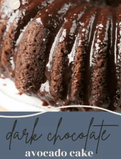 Dark Chocolate Chip Avocado Cake Pinterest Photo
