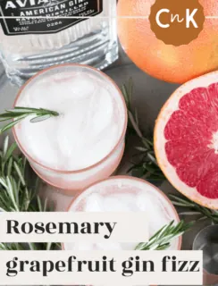 Rosemary Grapefruit Gin Fizz Pinterest Picture