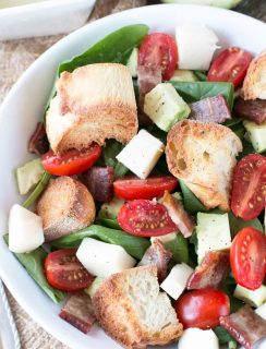 Avocado Caprese Panzanella Salad | cakenknife.com