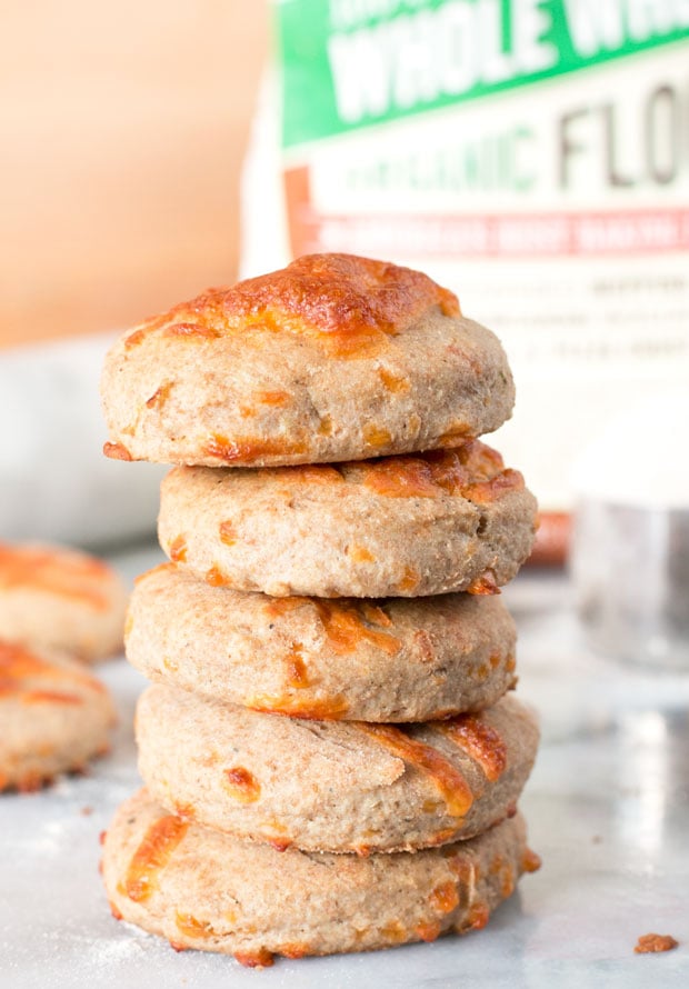 Green Chile Cheddar Whole Wheat Biscuits