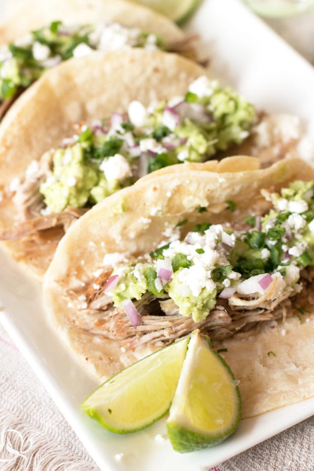 Tequila Lime Pulled Pork Tacos | cakenknife.com