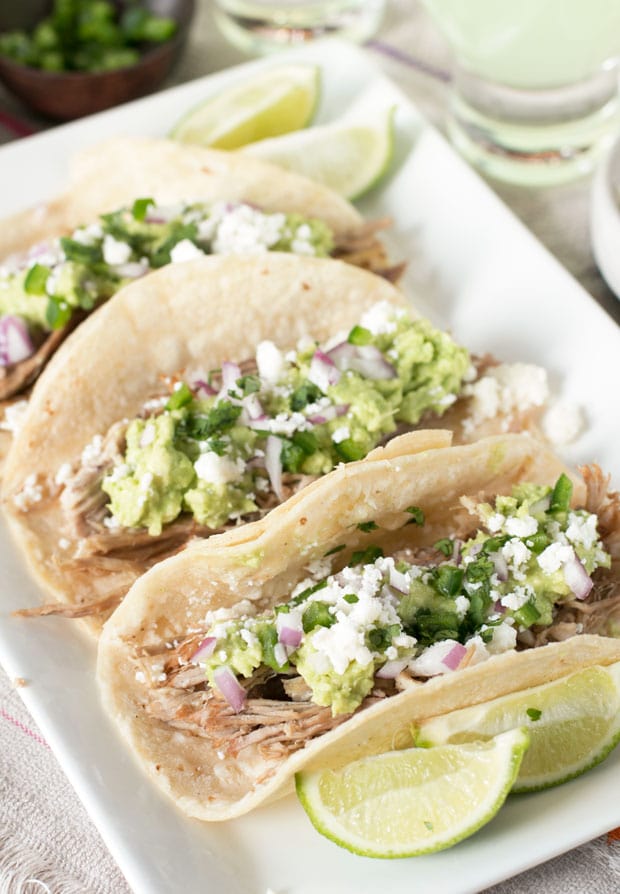 Tequila Lime Pulled Pork Tacos | cakenknife.com