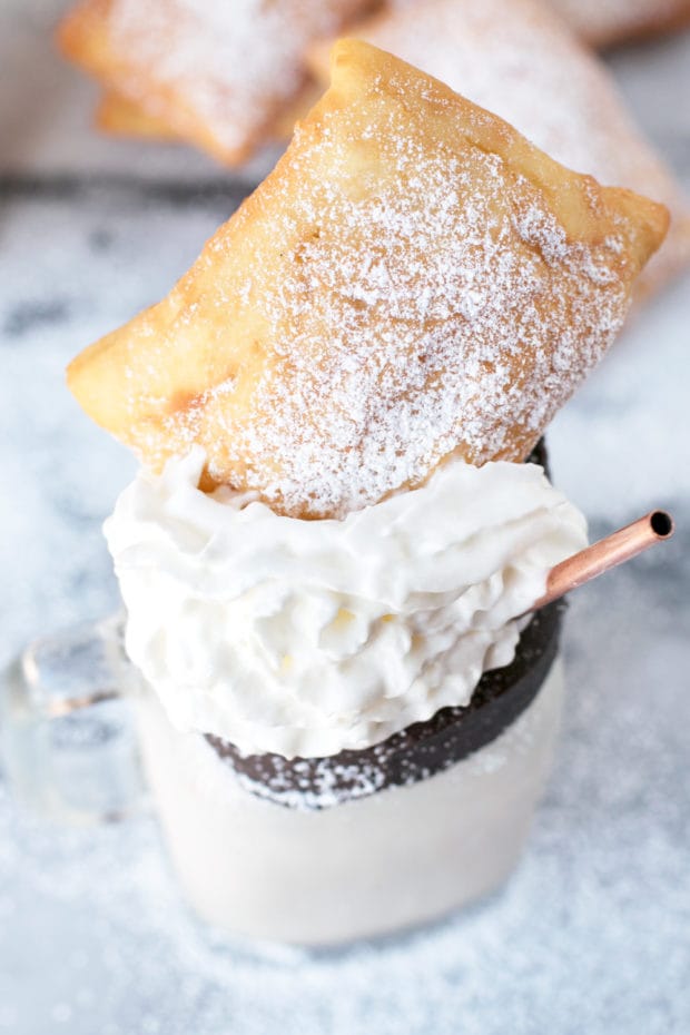 Beignet and Coffee Cocktail Shake | cakenknife.com #recipe #drink #milkshake