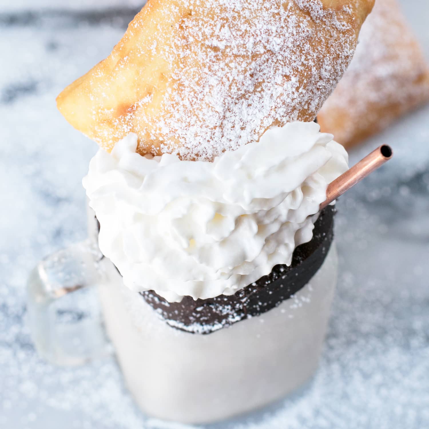 Beignet and Coffee Cocktail Shake | cakenknife.com #recipe #drink #milkshake