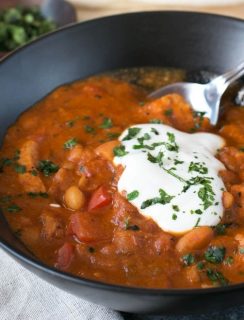 Tikka Masala Chicken Chili | cakenknife.com #soup #dinner #recipe