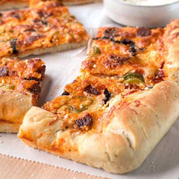 Chorizo, Jalapeno & Sun-Dried Tomato Pizza | cakenknife.com