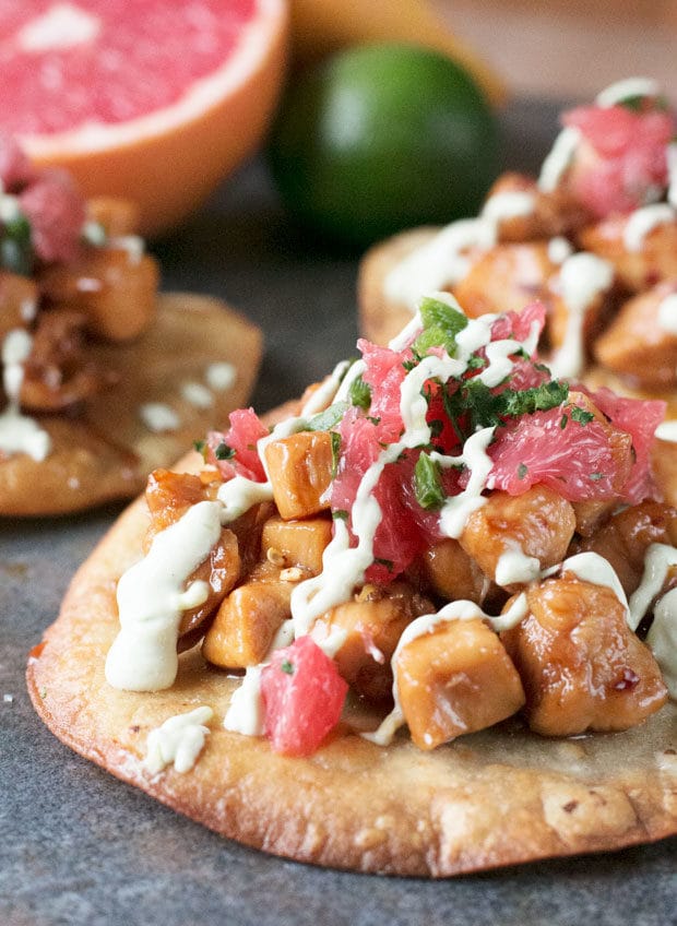 Citrus Jalapeno Chicken Tostadas | cakenknife.com #dinner #recipe