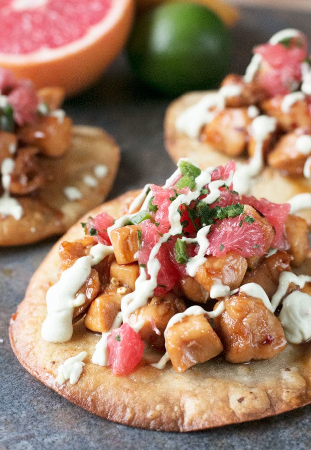 Citrus Jalapeno Chicken Tostadas | cakenknife.com #dinner #recipe