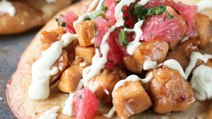 Citrus Jalapeno Chicken Tostadas | cakenknife.com #dinner #recipe