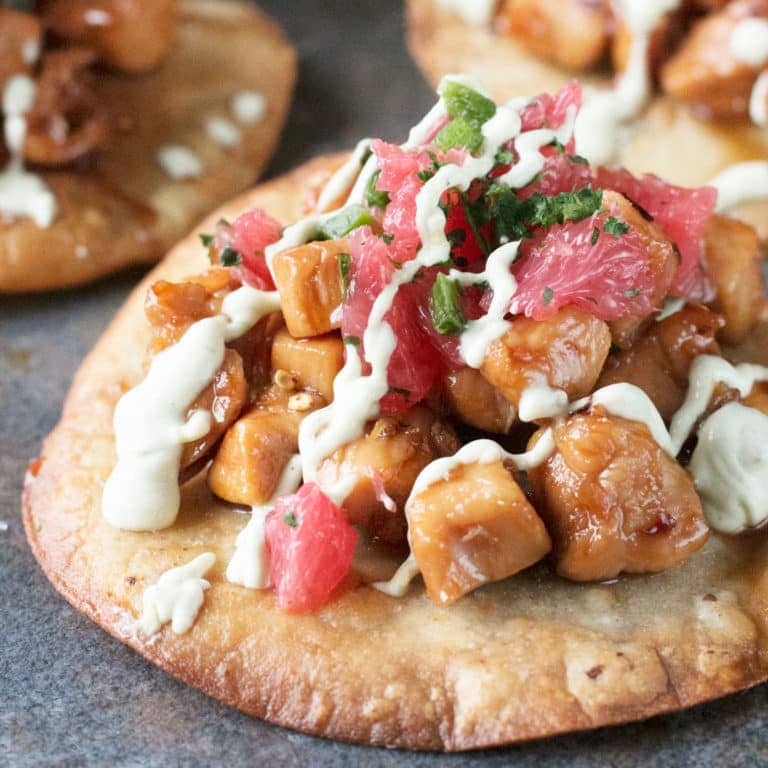 Citrus Jalapeno Chicken Tostadas | cakenknife.com #dinner #recipe