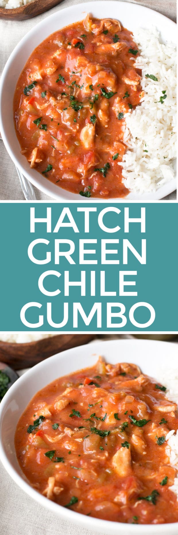 Hatch Green Chile Gumbo | cakenknife.com #mardigras, #dinner #soup