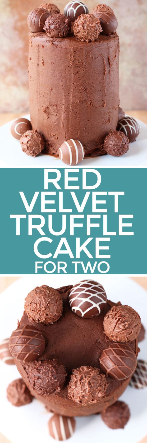 Red Velvet Truffle Cake for Two | cakenknife.com