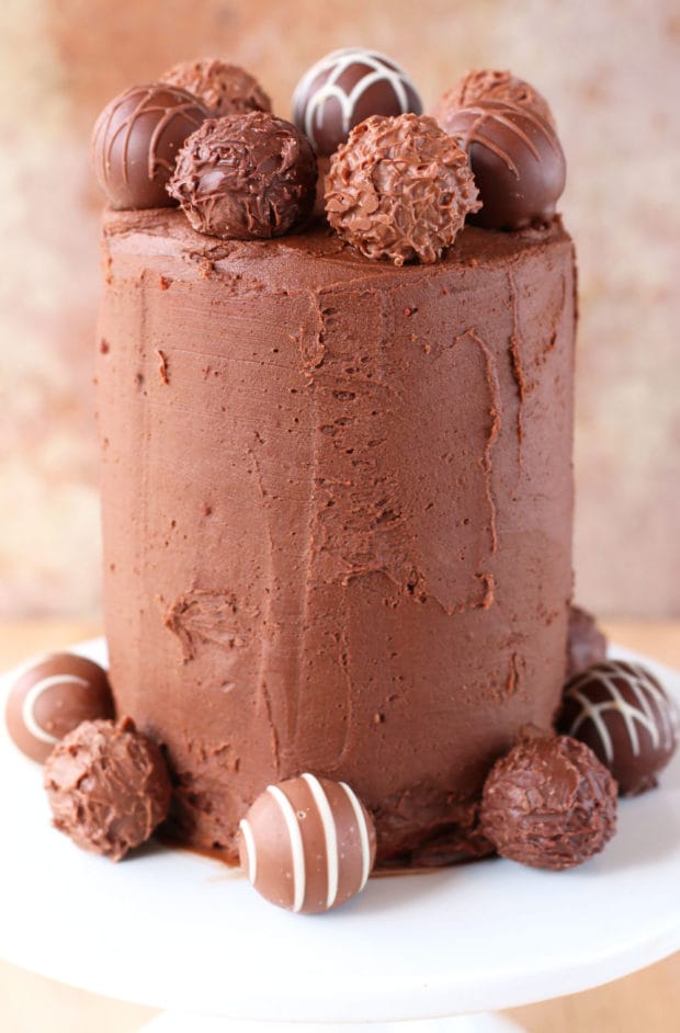 Red Velvet Truffle Cake for Two | cakenknife.com