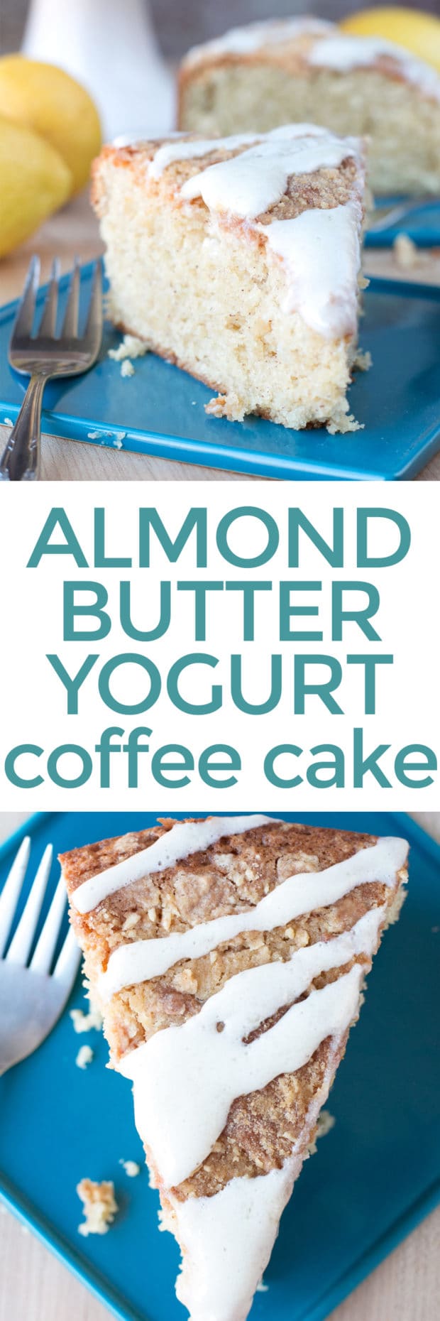 Almond Butter Yogurt Coffee Cake | cakenknife.com @stonyfield #breakfast #brunch #baking